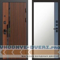 Входная дверь Флекс Бетон Зеркало фацет Grey софт